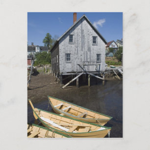 Dory Erbauer, Lunenburg, Nova Scotia, Kanada Postkarte