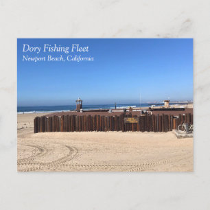 Dory Fishing Fleet, Newport Beach, Kalifornien Postkarte