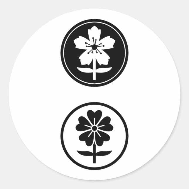 dos Flores Runder Aufkleber (Vorderseite)