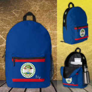 Dos Imprimé Belize, sac à dos, Drapeau bélizien / patriotique