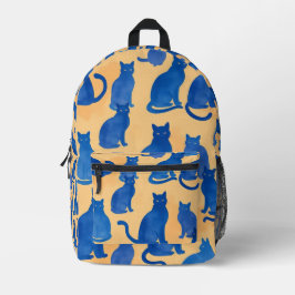 Dos Imprimé Bleu Chat Silhouette Imprimer Coupe Sac À Coudre