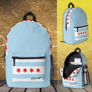 Dos Imprimé Chicago, sac à dos, Chicago Flag Bag, Illinois /US