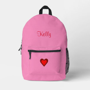 Dos Imprimé Coeurs Rouge rose (Nom) 4 Kelly Print Cut Sac à co