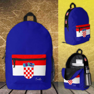 Dos Imprimé Croatie, sac à dos, Drapeau croate / Bleu patrioti