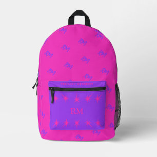 Dos Imprimé Imprimer Couper le sac à coudre filles fuchsia et