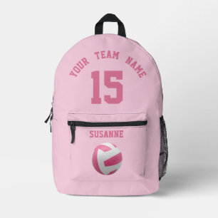 Dos Imprimé Imprimer Couper Sac à coudre Rose Volleyball fille
