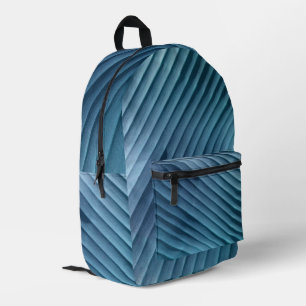 Dos Imprimé Sac à coudre bleu feuille diagonale