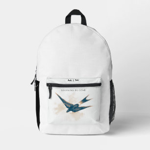 Dos Imprimé Sac à coudre en hirondelle monogramme