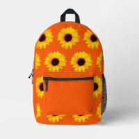 Sac à coudre orange jaune orange tournesol noir