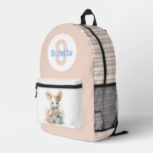 Dos Imprimé Sac à langer bébé lapin