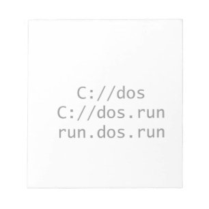 DOS, lustiger Geeky Notizblock