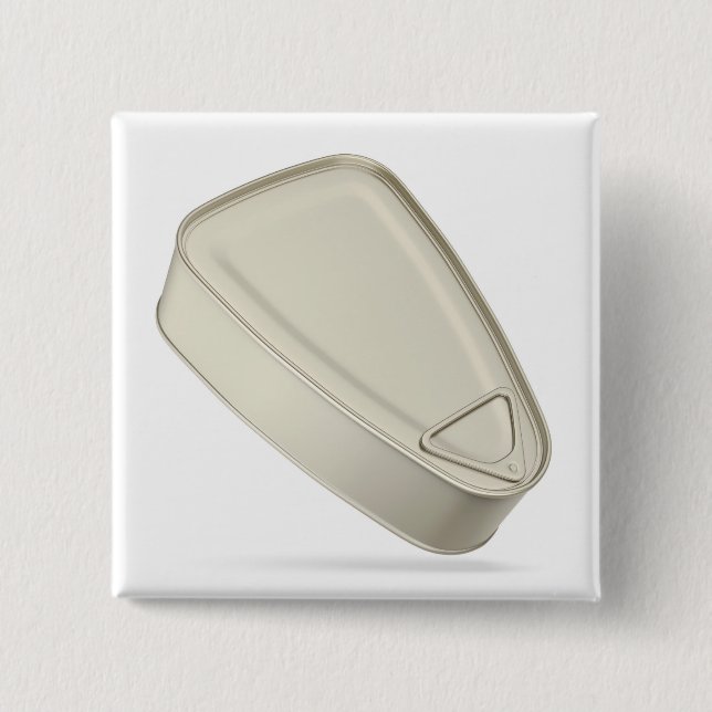 Dose mit Schinken, Fisch oder anderem Essen Button (Vorderseite)