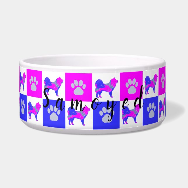 Dose & Paw Hot Pink & Blue Pet Box Napf (Vorderseite)