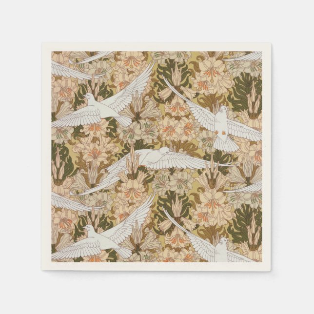 Dose und Lily Floral Print Serviette (Vorderseite)