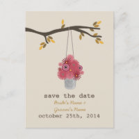 Dosen aus roten Blume Save the Date Hochzeit im He