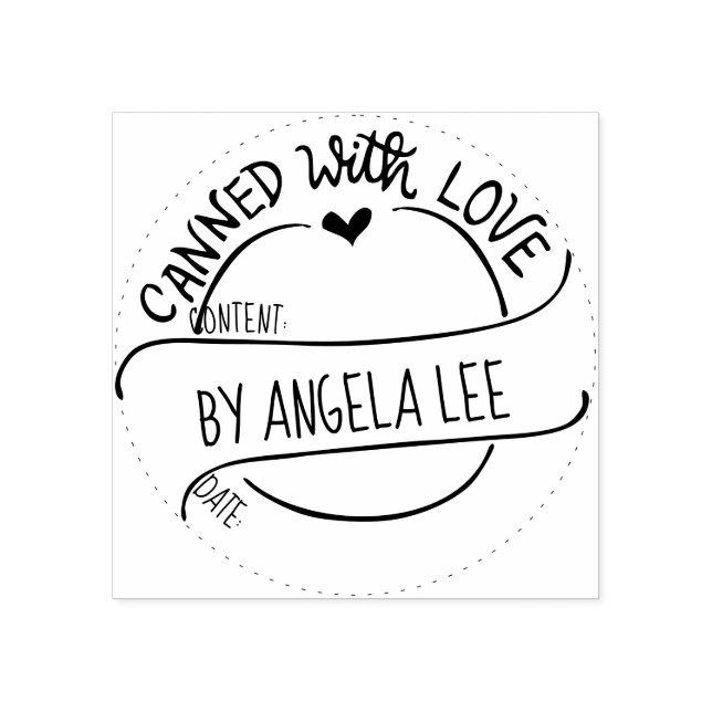 Dosen mit Liebe - Briefmarke aus Personalisiertem  Gummistempel (Prägung)