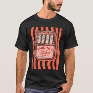 Dosen Sardine Sommer Fisch Retro Graphic for Men W T-Shirt