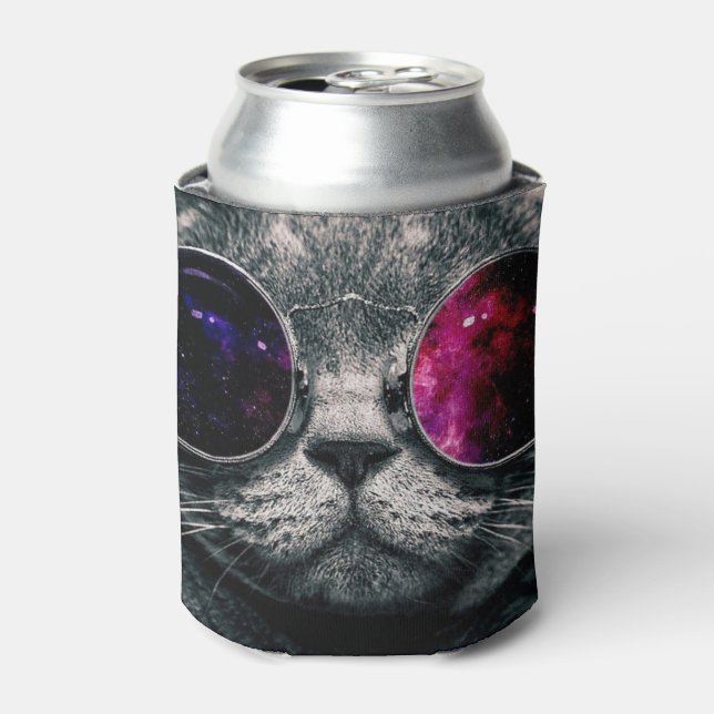 Dosen und Flaschen - Coole Katze Dosenkühler (Kanne Vorderseite)
