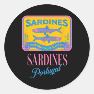 Dosenfisch Dosen-Sardinen Dosenfisch Portugal Ital Runder Aufkleber