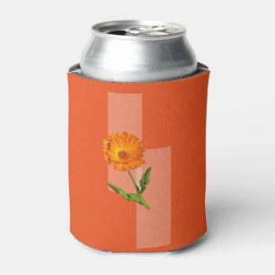 Dosenkühler - Ringelblume auf orangem Hintergrund