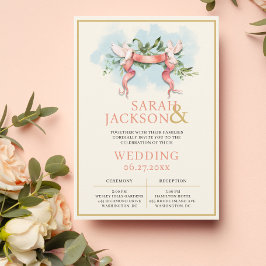 Doses romantiques Faire-part de mariage corallienn