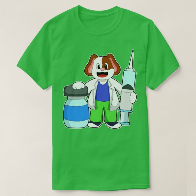 Dosierung als Arzt mit Spritze T-Shirt (Design vorne)
