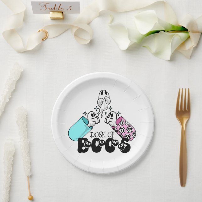 Dosierung von boos Medical Ghost Halloween Pappteller (Hochzeit)