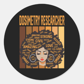 Dosimetrieforscher Mächtiger Schwarzer Geschichtsm Runder Aufkleber