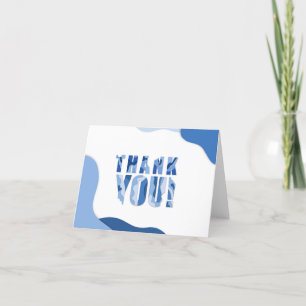 Dossier Carte de remerciements - Bleu