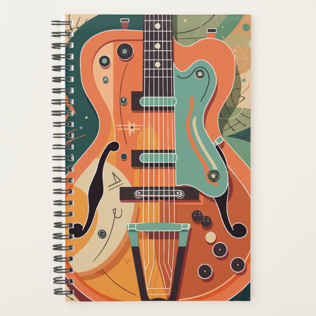 Dossier de poche d'illustration de guitare électri (Devant)