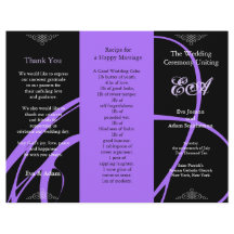 Dossier du programme de mariage Twirl Purple Black