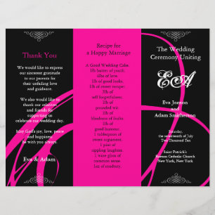 Dossier du programme de mariage Twirl rose noir