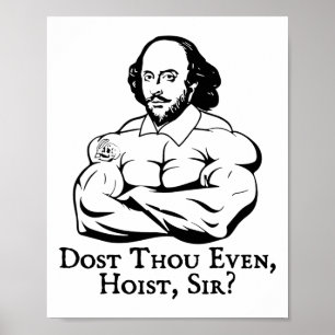 Dost, obwohl sogar Hissen Sir lustige Gym-Workout- Poster