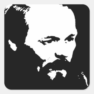 Dostoevsky Quadratischer Aufkleber
