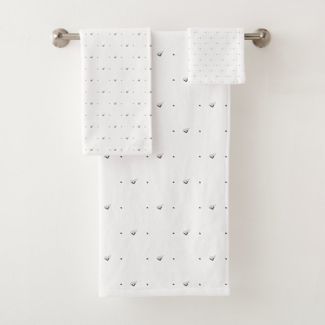 Dot, blassgrau badhandtuch set (Insitu)