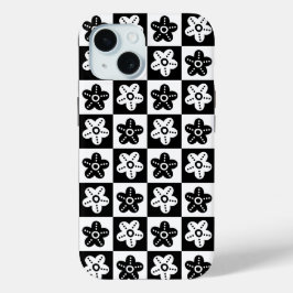 Dot Blume Schwarz-weiß Case-Mate iPhone Hülle