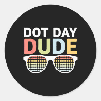 Dot Day for Kids Boys Girls Youths Dotter Typ Gle Runder Aufkleber