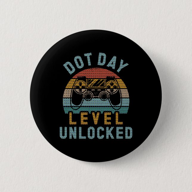 Dot Day Level Unlocks farbige Polka Dot Button (Vorderseite)