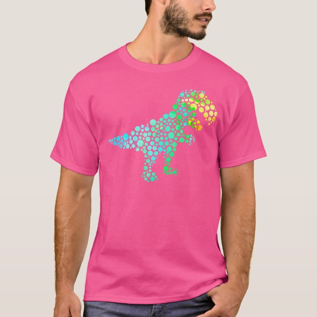 Dot Day T Rex Dinosaur Lover Polka Dot Pattern Int T-Shirt (Vorderseite)