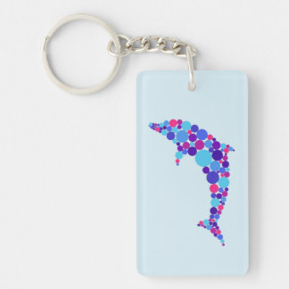 Dot Dolphin Colorfull Abstrakt Sea Animal Schlüsselanhänger