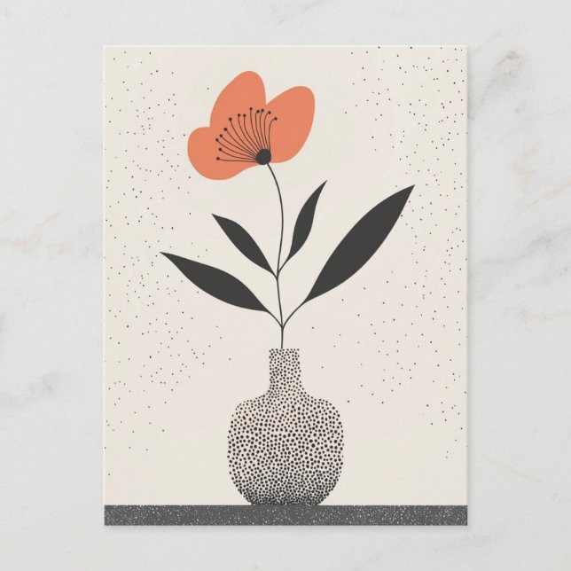 Dot Dot Blume #001 Postkarte (Vorderseite)