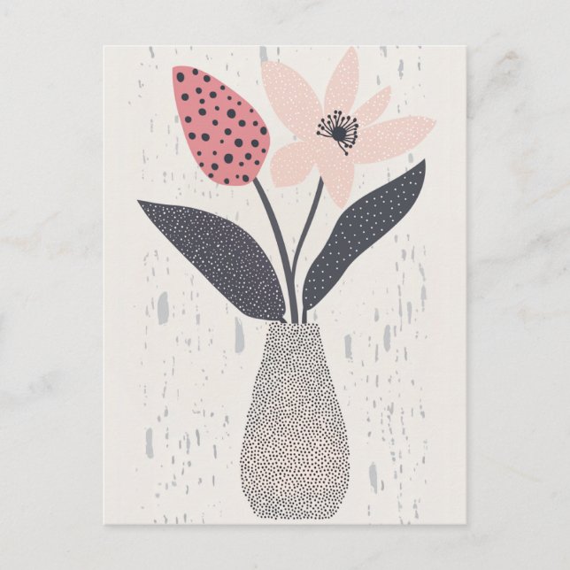 Dot Dot Blume #003 Postkarte (Vorderseite)