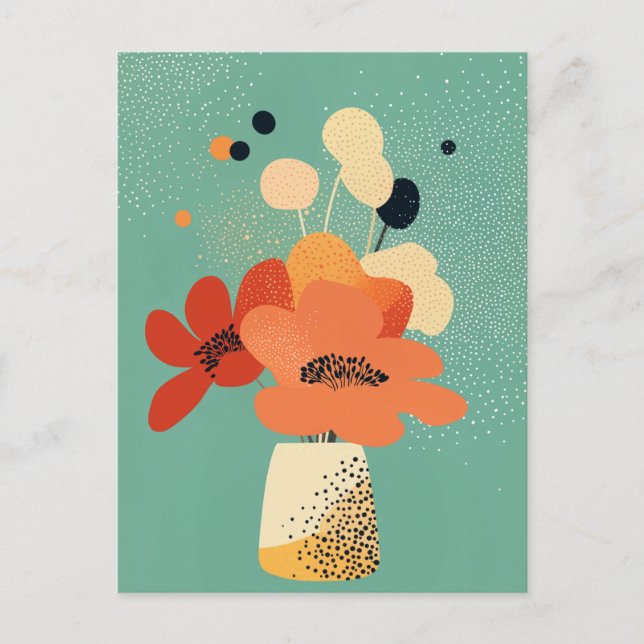 Dot Dot Blume #011 Postkarte (Vorderseite)