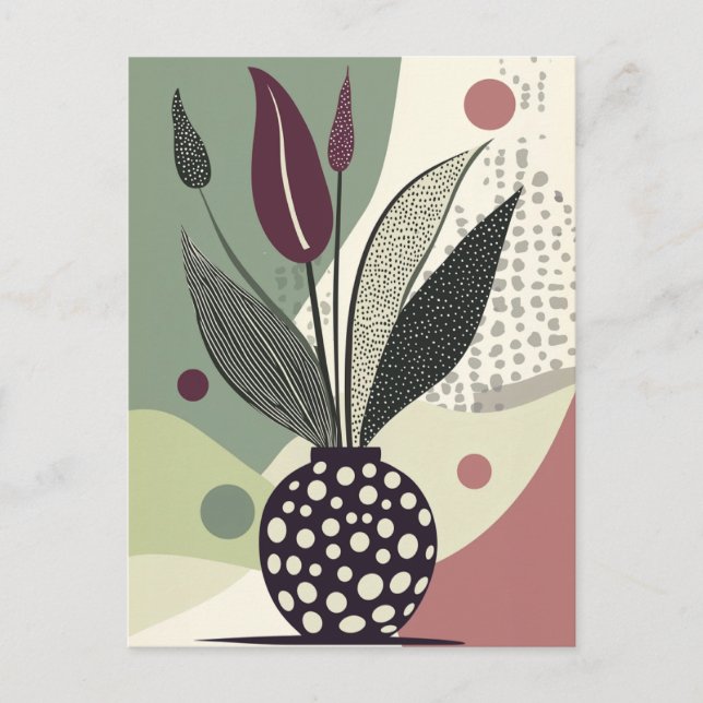 Dot Dot Blume #021 Postkarte (Vorderseite)