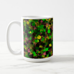 Dot jaune violet vert 15oz Mug