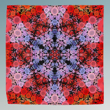 Dot Mandala Blume Blau Rot und Rosa