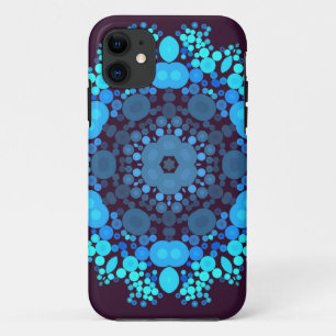 Dot Mandala Blume Blau und Lila Case-Mate iPhone Hülle