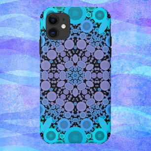 Dot Mandala Blume Blue Green und Lila Case-Mate iPhone Hülle