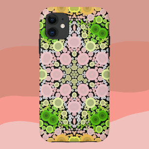Dot Mandala Blume Gelb Grün und Rosa Case-Mate iPhone Hülle