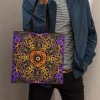 Dot Mandala Blume Gelb und Lila